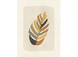 Bild KOMAR "Clay Leaf -", bunt (farbe bild(er): bunt), B:30cm H:40cm, Holz, Papier, Bilder, Bild, Wandbild zur Dekoration - ohne Rahmen