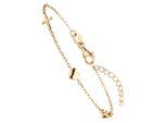 Armband JOBO "Glaube Liebe Hoffnung", gold (goldfarben), Armbänder, Damen, 19cm, Silber 925 (Sterlingsilber), Armband, 925 Silber vergoldet 19 cm