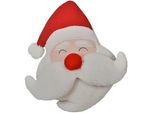 X-Mas Zierkissen , Rot, Weiß , Textil , Weihnachtsmann , Füllung: Polyester,Polyester , Tierform , 35x40 cm , AZO-frei, Bsci , bügelfrei, pflegeleicht, langlebig , Dekoration, Weihnachtsdekoration