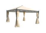 MCW Pergola Calpe I Cremeweiß , Weiß , Metall , 400x290x400 cm , Sonnenschutz, Pavillons