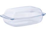 Auflaufform VAN WELL, transparent, B:34cm T:22,5cm, Glas, Auflaufformen, feuerfestes Glas, 4,1 Liter