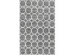Teppich "Titan Trellis, LAGERRÄUMUNG", grau (dunkelgrau, hellgrau), B:152cm H:13mm L:244cm, Polypropylen (PP), MYFLAIR MÖBEL & ACCESSOIRES, Teppiche, Teppich, Kurzflor, gewebt, modernes Design, Motiv Kreise