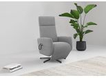 TV-Sessel HOME AFFAIRE "Rochelle, inkl. Kopfteilverstellung & 360 Drehfunktion", grau, B:71cm H:110cm T:82cm, 100% Polyester, Sessel, wahlweise mit 2 Motoren, Akku & Aufstehhilfe