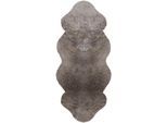 Fellteppich HEITMANN FELLE "Lammfell KK 1,5 - Premium Qualität" Gr. 41, grau (taupe), B:68cm H:70mm L:140cm, Lammfell, Teppiche, Fellteppich, echtes Austral. Lammfell, besonders weich, auch ideal als Bettvorleger