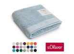 Handtuch S.OLIVER "s.Oliver, Premium Qualität, 600 gr/m², auch als Sets erhältlich", blau (hellblau), B:50cm L:100cm, Walkfrottier, Baumwolle, Handtücher, große Farbauswahl, auch als Duschtuch, Waschhandschuh, Gästetuch