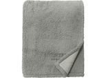 Wohndecke HECHTER PARIS "0238003", grau (sturmgrau), B:150cm L:200cm, Polyester, Wohndecken, Wohndecke, Sherpa Wohndecke, Kuscheldecke, superweich, bequem, wohlig warm