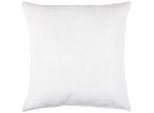 Novel Zierkissen , Weiß , Textil , Uni , Füllung: Polyester, Hohlfaser,Polyester , quadratisch , 48x10x48 cm , Textiles Vertrauen - Oeko-Tex® , pflegeleicht, hochwertige Qualität, formstabil, langlebig , Heimtextilien, Wohntextilien, Kissen, Zierkissen