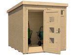 Gartenhaus WEKA "171 Gr.2", beige (naturbelassen), Fußboden im Gartenhaus, ohne Dacheindeckung, Holz teilmassiv, Gartenhäuser, Gartenhaus