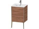 Duravit XViu Waschtisch-Unterschrank XV44590B179 51x42x59,4cm, 2 Auszüge, stehend, champagner matt, nussbaum natur