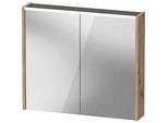Duravit D-Code Spiegelschrank Verspiegelt DC7106055550000 800x700x148, Eiche Marmoriert Matt, Steckdose, LED Beleuchtung