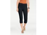 Caprihose HEINE, Damen, Gr. 46, Normalgrößen, schwarz, 70% Viskose, 25% Polyamid, 5% Elasthan, unifarben, 3/4-Länge, Hosen Caprihose