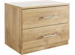 Schlafzimmer-Set WIMEX "Anna", braun (plankeneichefarben), B/H: 180cm x 200cm, Schlafzimmermöbel-Sets