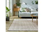 Teppich FLAIR RUGS "Dream", grün, B:160cm H:3mm L:230cm, Baumwolle, Kunstfaser, Wolle, Teppiche, Teppich, aus Wollmischung, Wohnzimmer, Schlafzimmer, Esszimmer