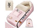 KIDIZ® Babyfußsack Baby Fußsack Winterfußsack Babyschale mit Reißverschluss Kuschelsack Babydecke Kinderwagen waschbar verschließbarer Kopfteil, Tasche, passend für alle Kinderwagen