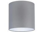 Leuchtenschirm , Grau , Metall, Textil , zylindrisch , E27 , 23 cm , Lampen & Leuchten, Leuchtenserien