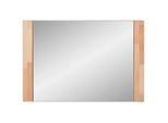 Mid.you Wandspiegel , Glas , Kernbuche , massiv , rechteckig , 66x65x4 cm , senkrecht und waagrecht montierbar , Garderobe, Garderobenspiegel