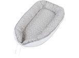Babybay Kuschelnest , Weiß, Hellgrau , Textil , Stern , Füllung: Polyester , 50x13x90 cm , Oeko-Tex® Standard 100 , Schlafen, Babybettausstattung, Babynestchen & Nestchenschlangen