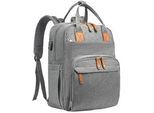 Wickelrucksack , Hellgrau , Textil , 30x40x21 cm , Baby on Tour, Kinderwagen, Wickeltaschen & Wickelrucksäcke