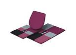 Grund Bademattenset , Beere , Textil , Karo , rechteckig , Oeko-Tex® Standard 100, Made in Europe , Heimtextilien, Badtextilien, Badematten