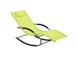 Beliani Gartenliege Schaukelfunktion Grün Carano , Metall , 63x84x149 cm , Gartenmöbel, Gartenliegen, Liegestühle