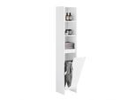 SoBuy Hochschrank Weiß , Holzwerkstoff , 30x170x30 cm , Badezimmer, Badezimmerschränke, Hochschränke
