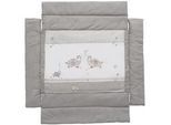 Roba Laufgittereinlage , Jumbo twins grau , Grau , Textil , Tiere , Quadratisch , 96x18x96 cm , Babymöbel, Laufstall Baby