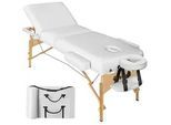 tectake Massageliege 3 Zonen Somwang,218 x 102 x 90 cm,weiß , Weiß , Holz , 102x90x218 cm , Freizeit, Wellness, Körperpflege, Wohlfühlprodukte