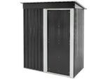 Ml-Design Geräteschuppen Dunkelgrau , Grau , Metall , 76x184x150 cm , Aufbewahrung & Schutzhüllen, Geräteschuppen
