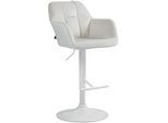 CLP Barhocker Samt creme , Textil , 57x97x59 cm , Esszimmer, Barmöbel, Barhocker