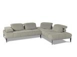 Ecksofa CALIA ITALIA "Skyline, Made in Italy, Design-Sofa, L-Form, mit Sitztiefenverstellung", ecru, B:300cm H:77cm T:224cm, Sofas, Ecksofa, verstellbare Armlehne und Kopfstütze für maximalen Komfort