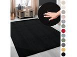 Teppich MY HOME "Arabell, Kunstfellteppich, Felloptik, waschbar" Gr. 55, schwarz, B:200cm H:16mm L:280cm, Polyester, Teppiche, Teppich, flauschig, kuschelig, Anti-Rutsch-Unterseite, Wohnzimmer, Schlafzimmer