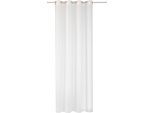 Gardine WIRTH "Audrey", weiss (weiß), B:650cm H:105cm, Polyester, Gardinen, Gardine, Fertigstore mit Ösen (Ø 4 cm) nach Mass