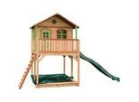 Ambia Garden Spielturm , Braun, Grün , Holz , Hemlocktanne , 480x324x212 cm , EN 71, CE, FSC 100% , Freizeit & Co, Gartenspielzeug, Spieltürme