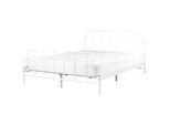 Beliani Bett mit Lattenrost 140x200 cm Weiß Mauressac , Metall , 140x200 cm , Schlafzimmer, Betten