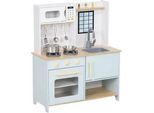 Aiyaplay Kinderküche Spielküche mit Mikrowelle, Herd und Backofen, Küchenzubehör , Holzwerkstoff , 33x85.2x72 cm , unisex , Spielzeug, Kinderküchen