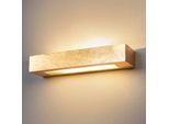 Lindby Wandleuchte Emina, gold, Gips, 36cm, E14