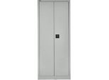 Schäfer Shop Pure Stahlschrank, aus Stahl, 4 Böden, 5 OH, abschliessbar, B 800 x T 400 x H 1935 mm, lichtgrau RAL 7035