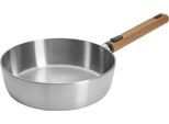 Schmorpfanne WOLL "Logic Steel", silber (silberfarben, natur), H:7cm Ø:24cm, Pfannen, Schmorpfanne, 5-Schicht-Aufbau