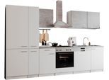 Küchenzeile RESPEKTA "Malia", weiß (küche: weiß, front: weiß, beton optik, korpus: weiß, arbeitsplatte: beton optik), B:310cm H:200cm T:60cm, Komplettküchen-Sets, Küchenzeile, Breite 310 cm, mit Soft-Close, in exklusiver Konfiguration für OTTO