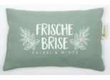 Kräuterkissen HERBALIND "5066 Kräuterkissen FRISCHE BRISE", grün (grün, weiß), B:30cm H:4cm L:20cm, Baumwolle, Funktionskissen