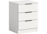 Nachtkommode HOME AFFAIRE "Skarde Nachttisch Beistelltisch Kommode, Breite: 45 cm", weiß, B:45cm H:60cm T:40cm, Holzwerkstoff, Sideboards, Skarde, Nachtkommode, 3 Schubkästen, weiß