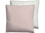 Kissenbezug BIBERNA "Hermal Flanell mit Reißverschluss, Melange-Optik, Wendekissenbezug", rosa (rose), B:80cm L:80cm, Flanell, Obermaterial: 100% Baumwolle, Kissenbezüge, Kissenbezug, Feinflanell, Made in Germany zertifiziert, kuschelig weich, mit Paspel