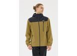 Outdoorjacke WEATHER REPORT "DELTON W-PRO15000", Herren, Gr. 5XL, braun (grün, schwarz), 94% Polyester, 6% Elasthan, bedruckt, mehrfarbig, normal, hoch geschlossener Ausschnitt, Jacken Outdoorjacke, ist atmungsaktiv, wasser- und winddicht