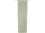 Vorhang WIRTH "Sunday", grün (oliv), B:142cm H:395cm, Jacquard, Baumwolle, Polyester, Gardinen, Vorhang, nach Mass