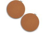 Pinnwand ZELLER PRESENT "Pinboard, rund, Kork, 2-tlg.", beige (natur), B:30cm H:1cm T:30cm Ø:30cm, Kork, Tafeln, Pinnwand