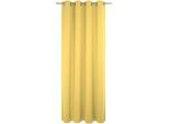 Vorhang WIRTH "Trondheim B", gelb, B:132cm H:175cm, Chenille, Polyacryl, Gardinen, Vorhang, nach Mass