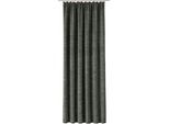 Vorhang WIRTH "Trondheim B", grau, B:132cm H:145cm, Chenille, Polyacryl, Gardinen, Vorhang, nach Mass