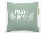 Kräuterkissen HERBALIND "5052 Kräuterkissen FRISCHE BRISE", grün (grün, weiß), B:20cm H:4cm L:20cm, Baumwolle, Funktionskissen