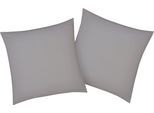 Kissenbezug BELLANA "Mako-Jersey-Exclusiv", silber (silberfarben), B:40cm L:40cm, Baumwolle, Obermaterial: 100% Baumwolle, Kissenbezüge, Kissenbezug, aus reiner Baumwolle