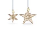 Dekohänger SWAROVSKI "Sammelfigur Multipack Annual Edition Festive 3D Ornament Set 2025", gold (goldfarben, weiß), Dekohänger, Baumwolle, Kristallglas, Metall, Swarovski Kristall